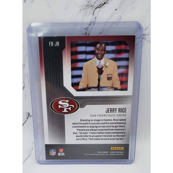 Jerry Rice 2022 Panini Score Football # FB-JR First Ballot San Francisco 49ers - Picture 2 of 4
